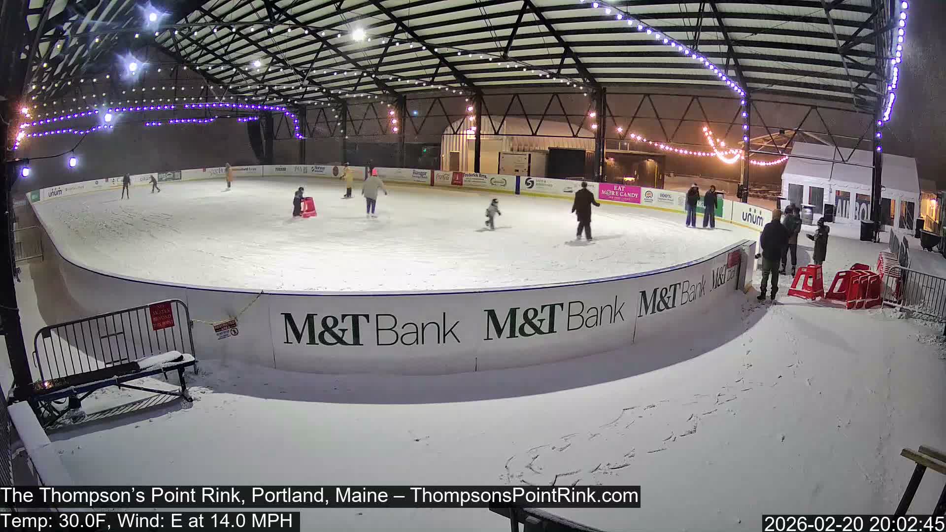 The Thompson’s Point Rink, Ice Skating Live Cam - Portland, Maine, USA