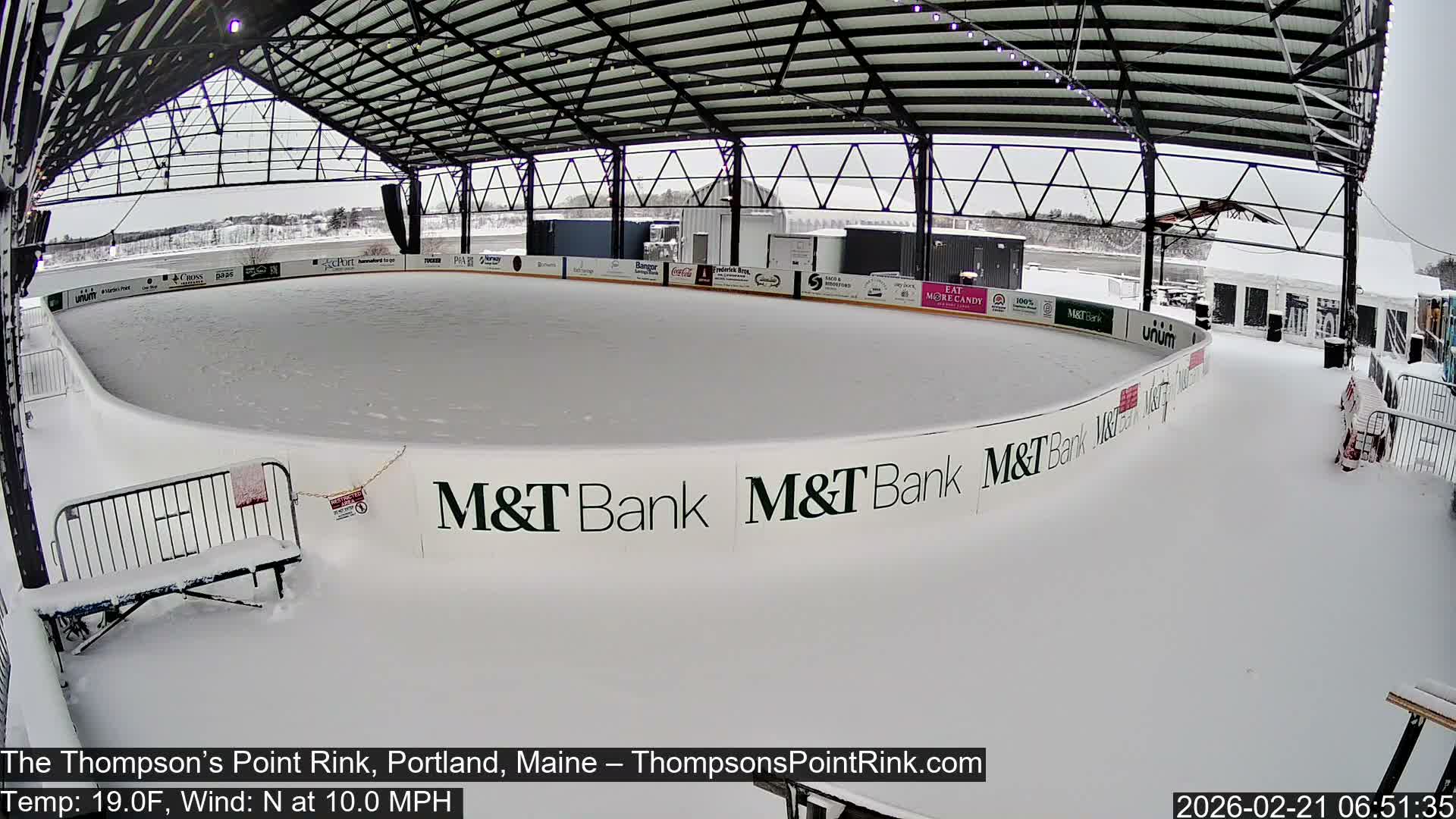 The Thompson’s Point Rink, Ice Skating Live Cam - Portland, Maine, USA