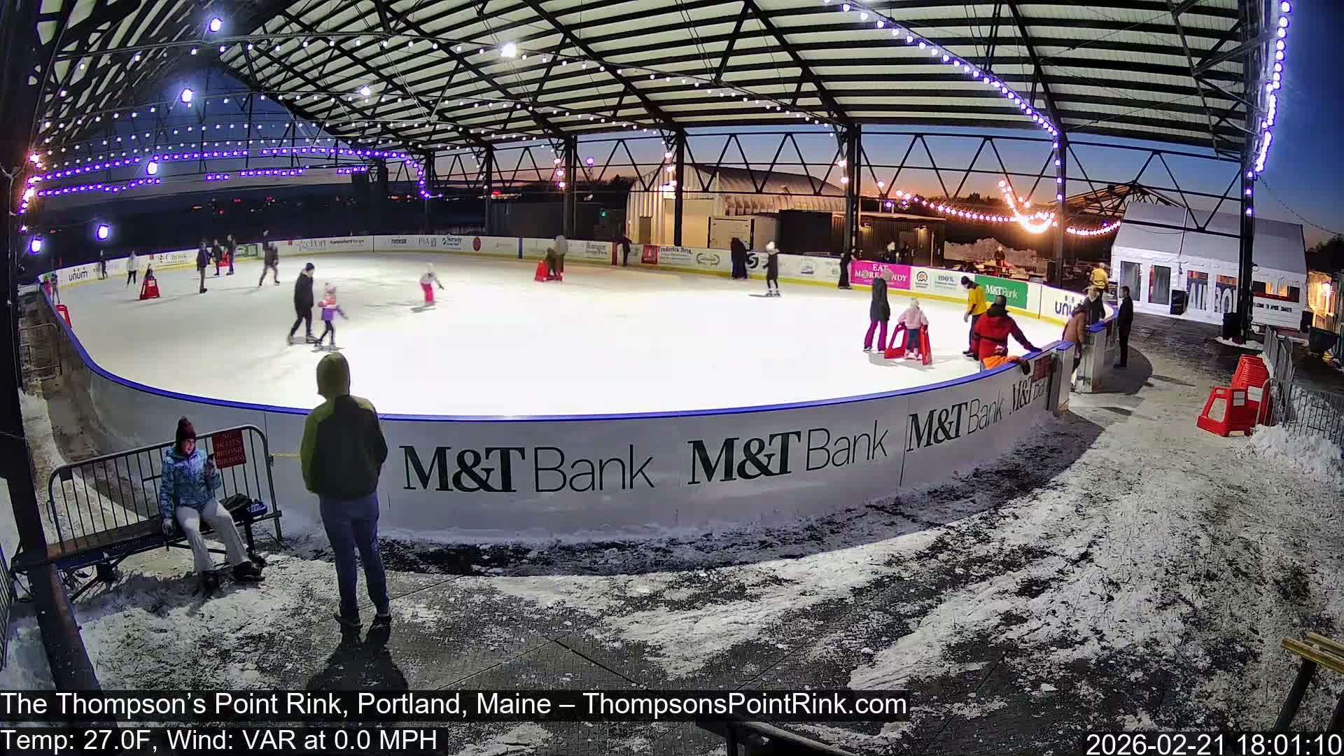 The Thompson’s Point Rink, Ice Skating Live Cam - Portland, Maine, USA