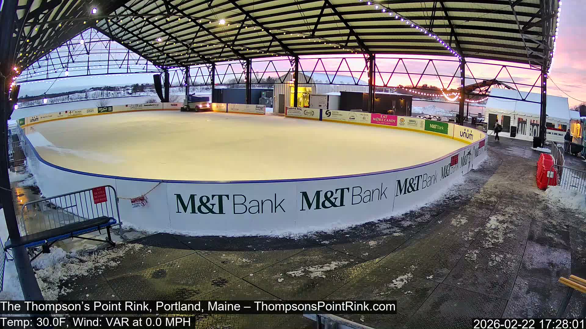 The Thompson’s Point Rink, Ice Skating Live Cam - Portland, Maine, USA