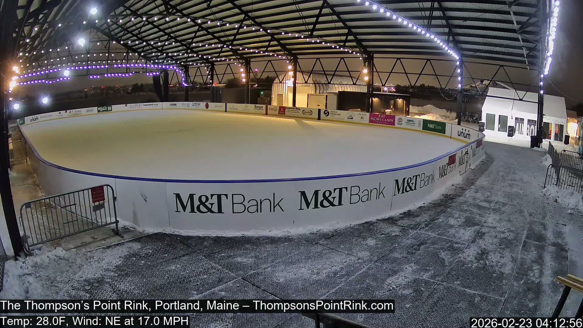 The Thompson’s Point Rink, Ice Skating Live Cam - Portland, Maine, USA
