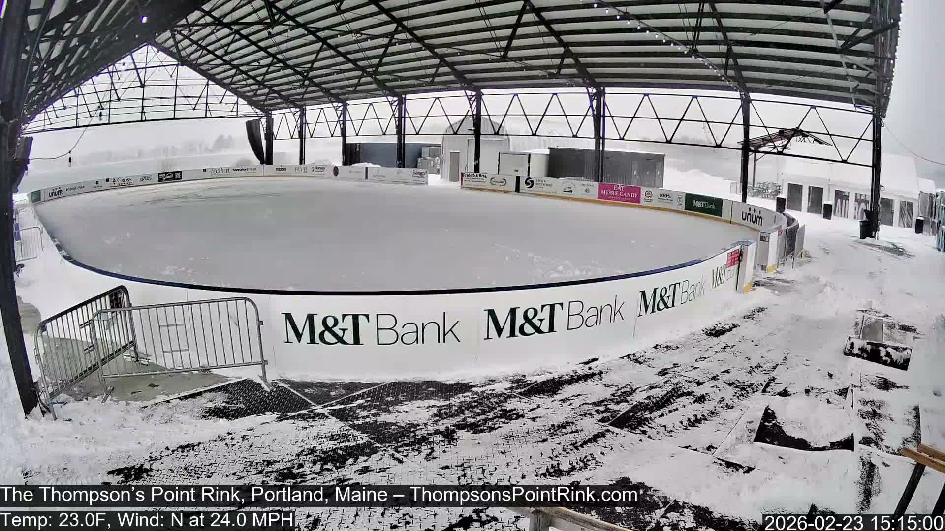 The Thompson’s Point Rink, Ice Skating Live Cam - Portland, Maine, USA