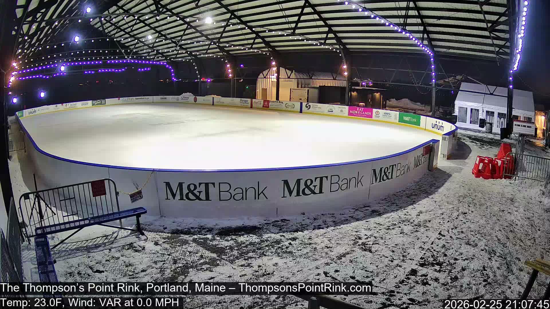 The Thompson’s Point Rink, Ice Skating Live Cam - Portland, Maine, USA