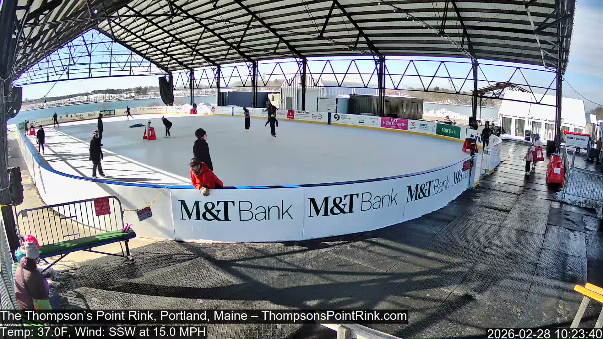 The Thompson’s Point Rink, Ice Skating Live Cam - Portland, Maine, USA