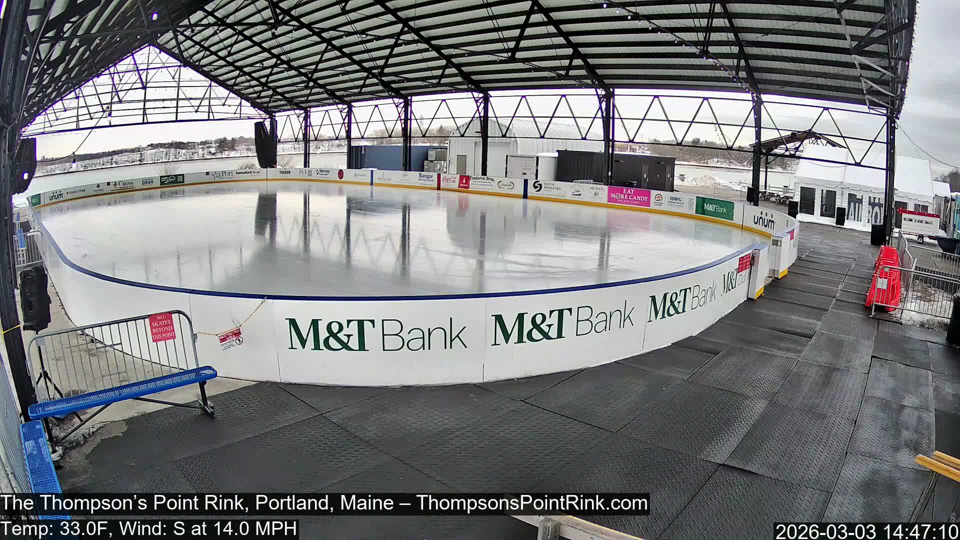 The Thompson’s Point Rink, Ice Skating Live Cam - Portland, Maine, USA
