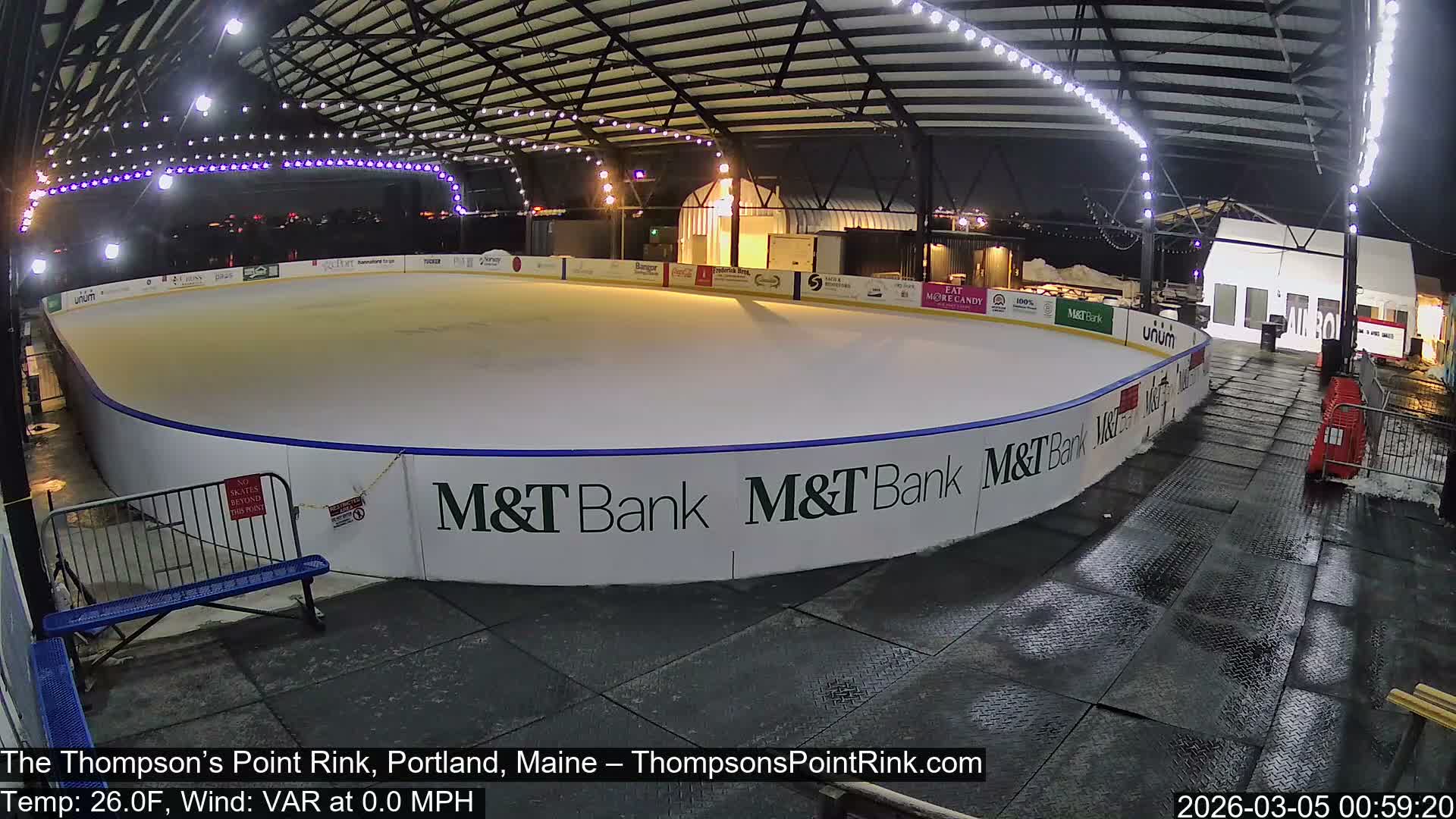 The Thompson’s Point Rink, Ice Skating Live Cam - Portland, Maine, USA