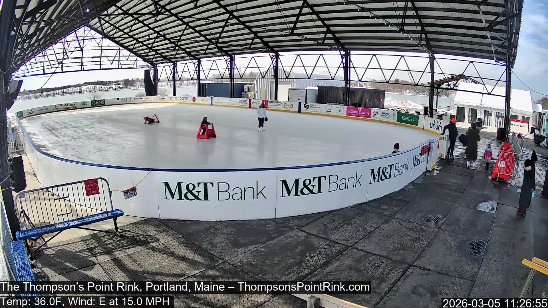 The Thompson’s Point Rink, Ice Skating Live Cam - Portland, Maine, USA