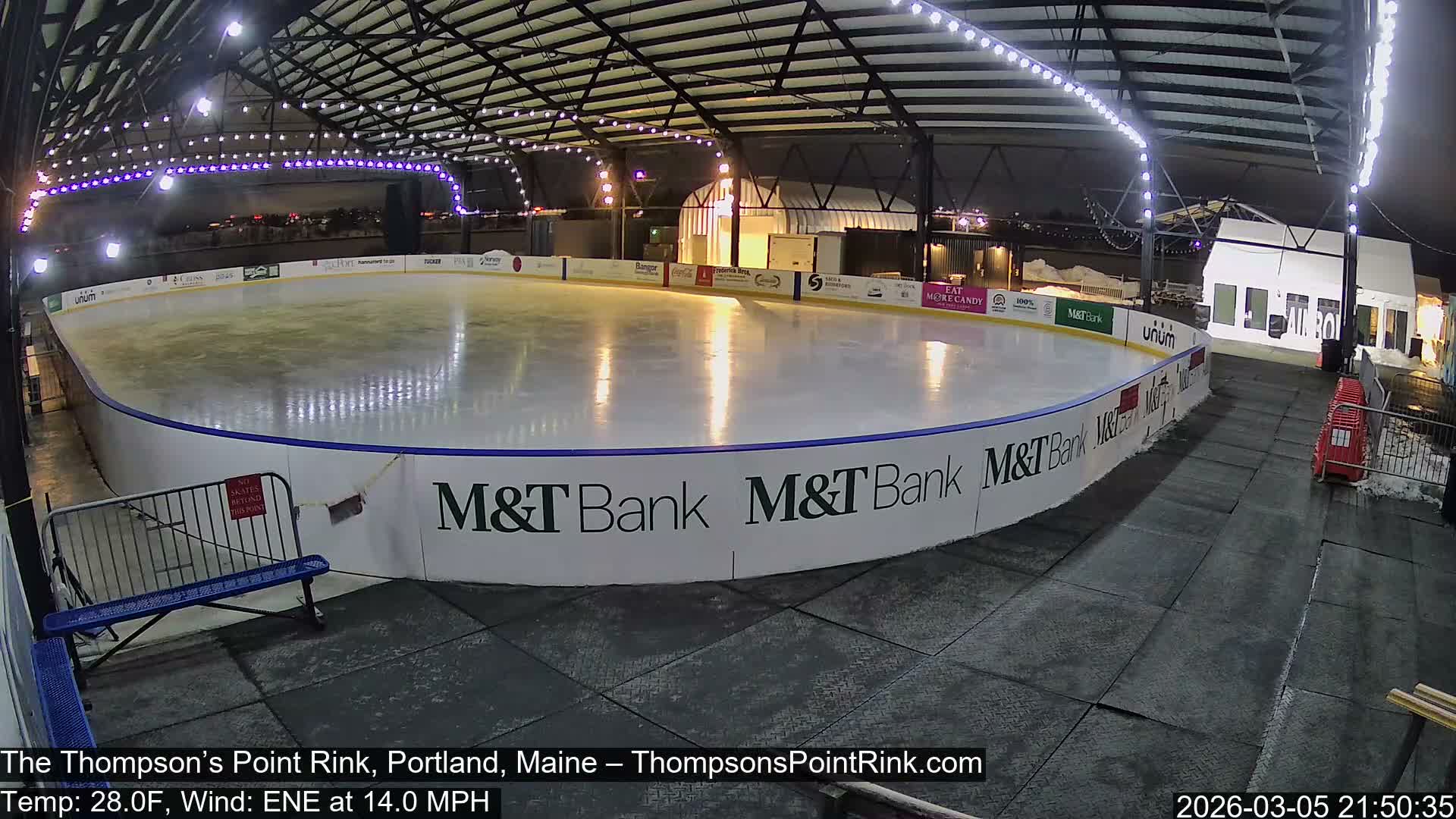 The Thompson’s Point Rink, Ice Skating Live Cam - Portland, Maine, USA
