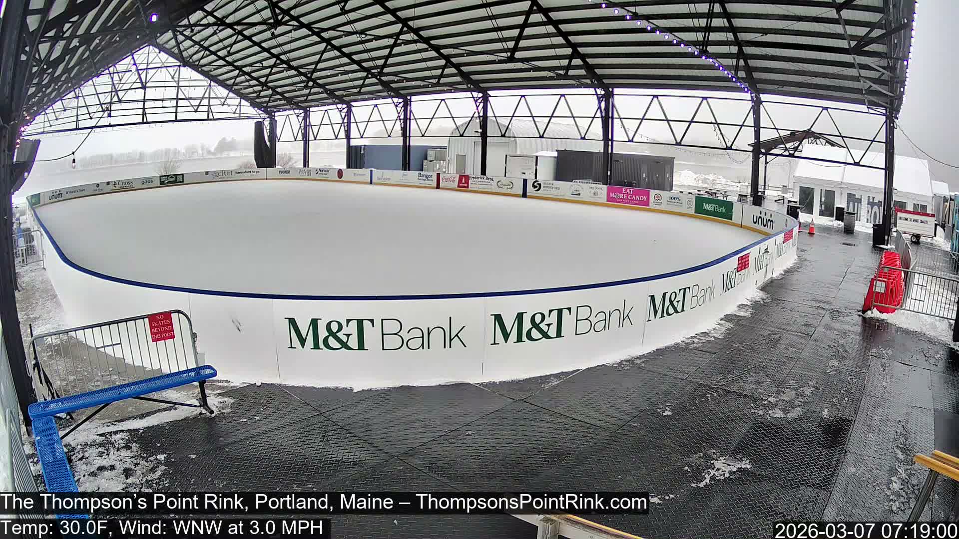 The Thompson’s Point Rink, Ice Skating Live Cam - Portland, Maine, USA