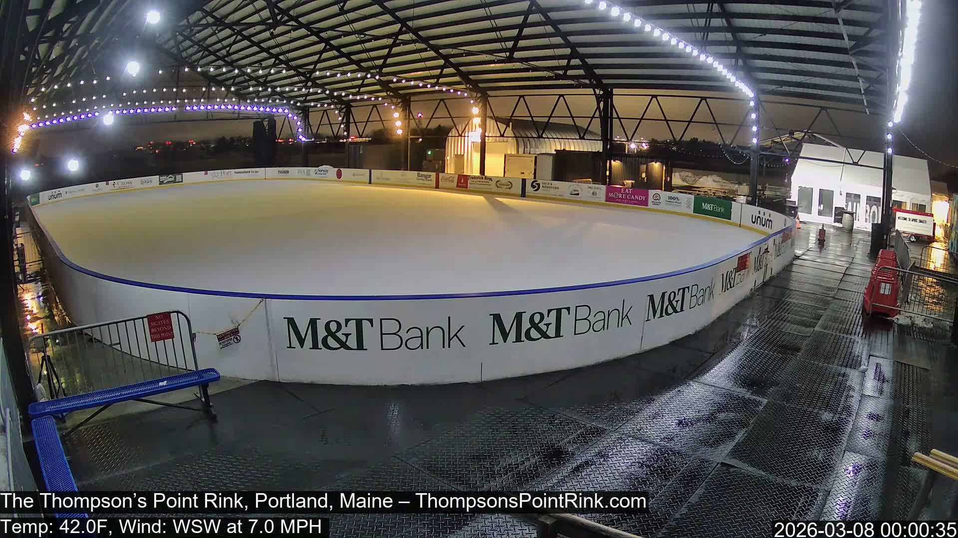 The Thompson’s Point Rink, Ice Skating Live Cam - Portland, Maine, USA