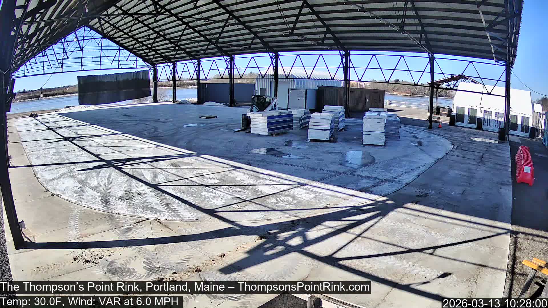 The Thompson’s Point Rink, Ice Skating Live Cam - Portland, Maine, USA