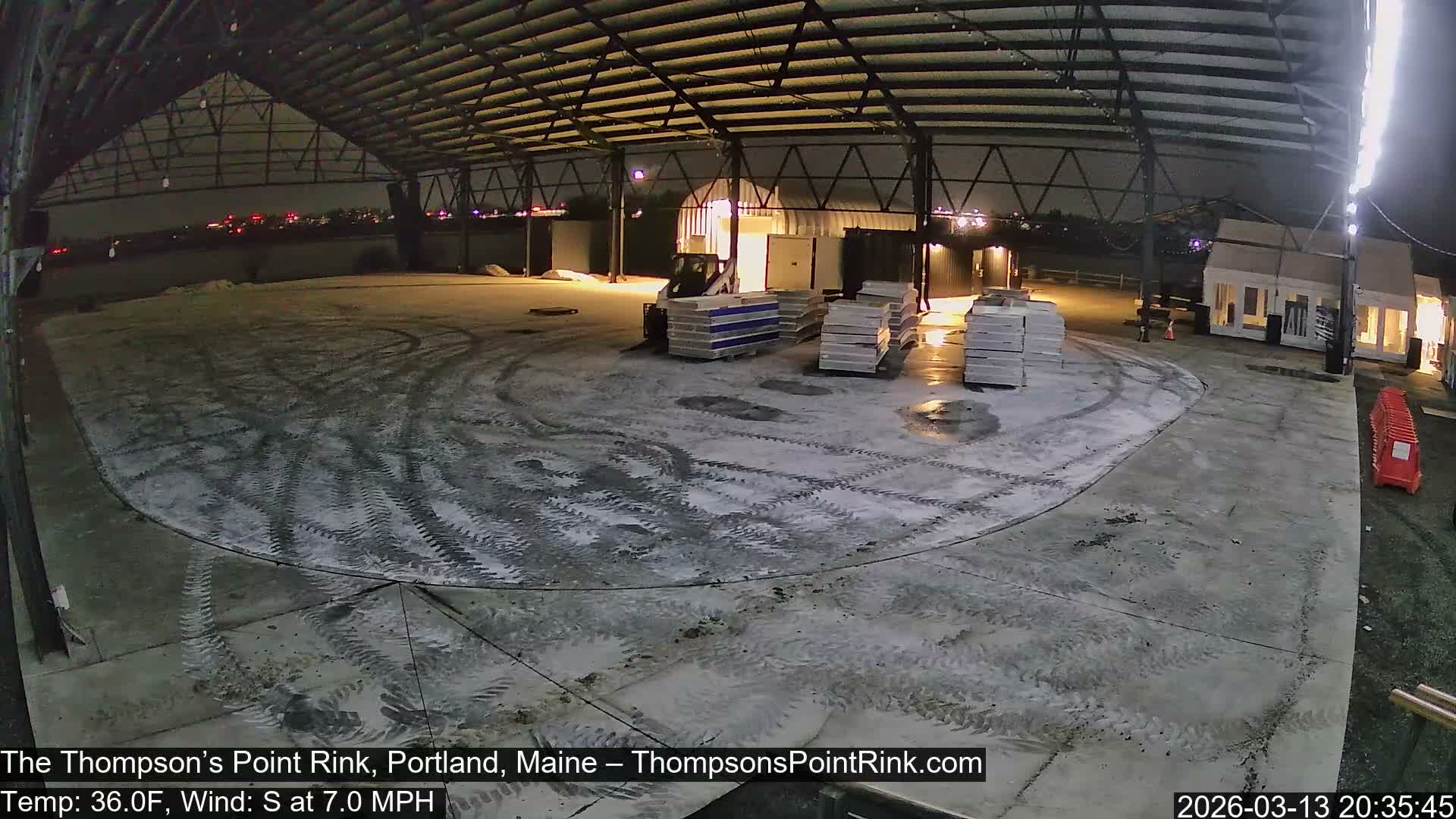 The Thompson’s Point Rink, Ice Skating Live Cam - Portland, Maine, USA