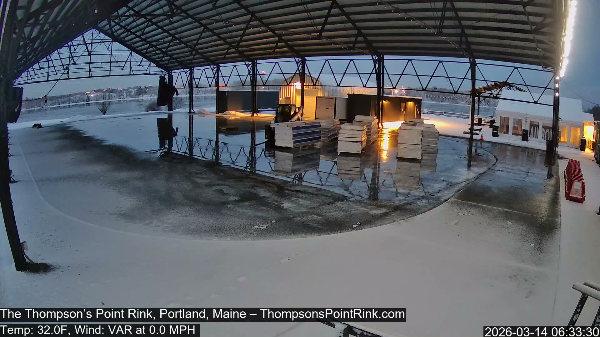 The Thompson’s Point Rink, Ice Skating Live Cam - Portland, Maine, USA