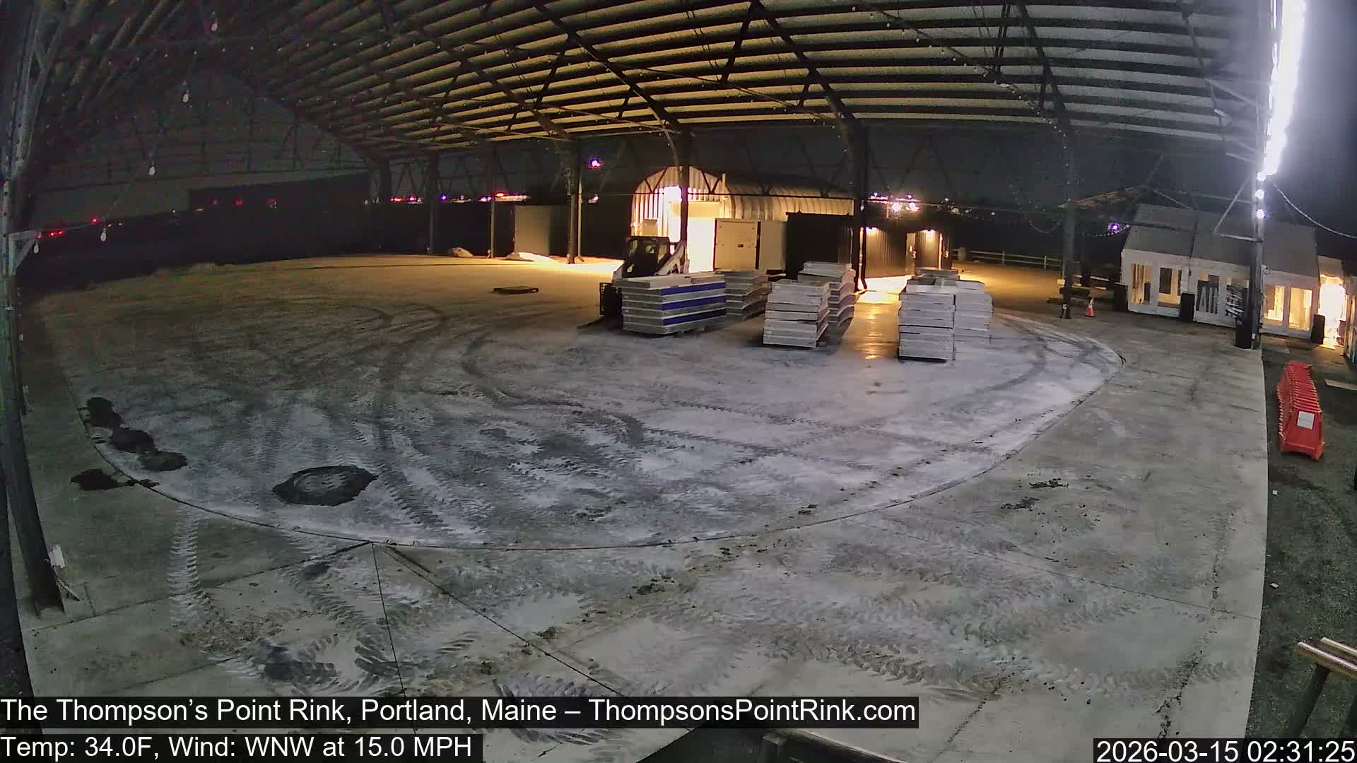 The Thompson’s Point Rink, Ice Skating Live Cam - Portland, Maine, USA