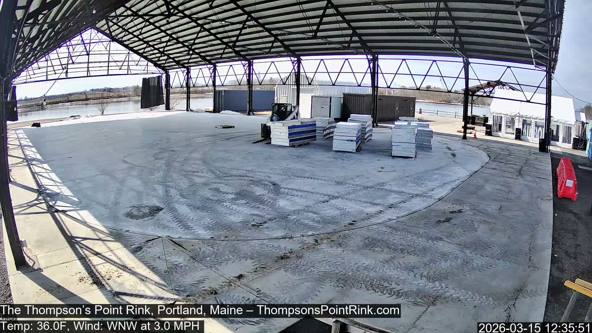 The Thompson’s Point Rink, Ice Skating Live Cam - Portland, Maine, USA