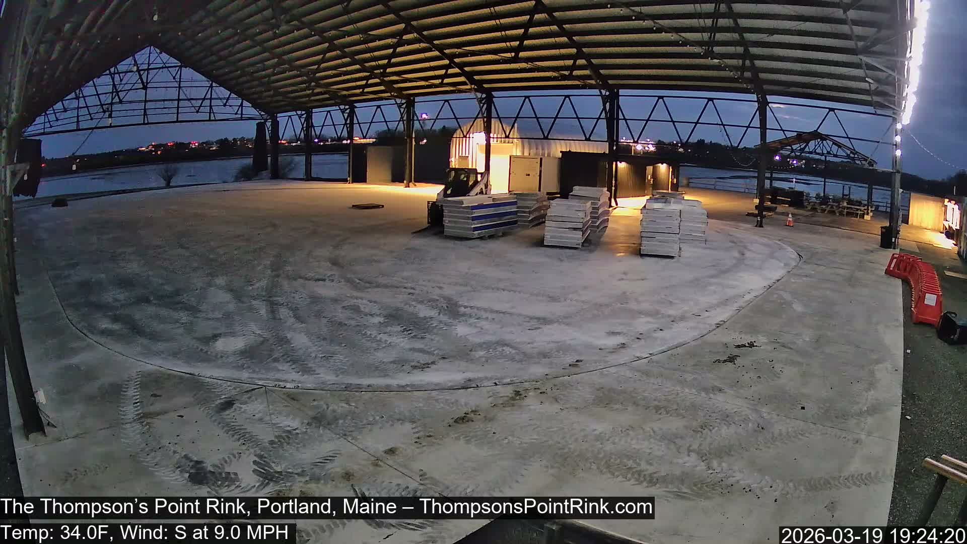 The Thompson’s Point Rink, Ice Skating Live Cam - Portland, Maine, USA