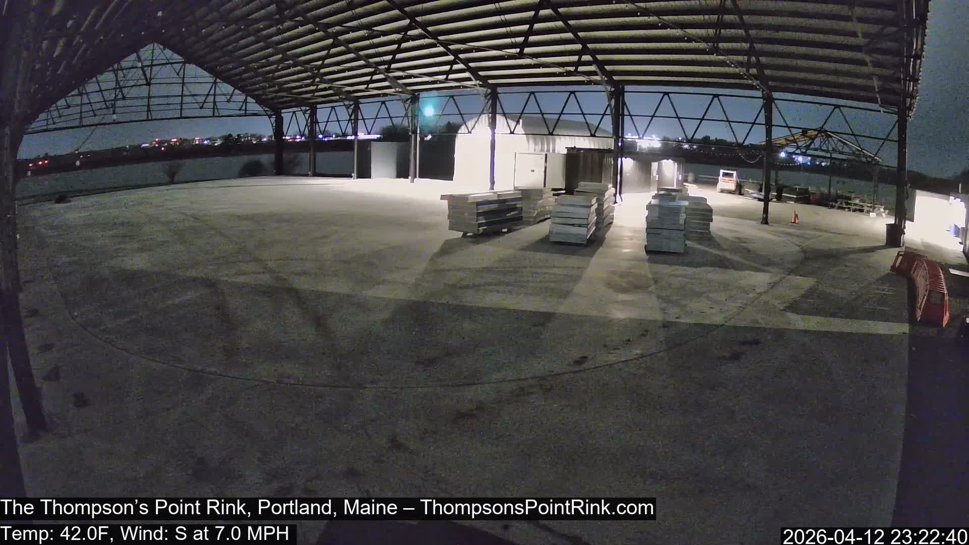 The Thompson’s Point Rink, Ice Skating Live Cam - Portland, Maine, USA