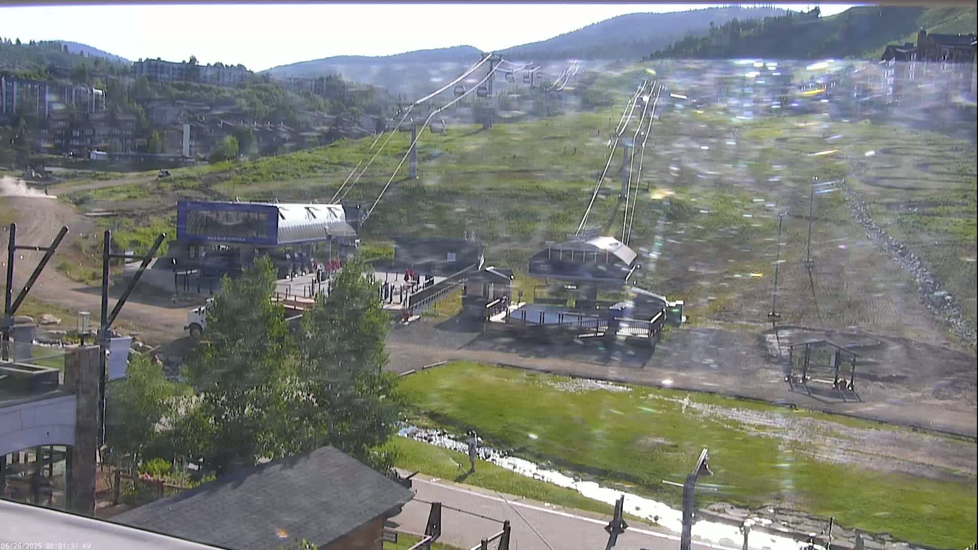 Steamboat Resort Christie Peak Express & Wild Blue Gondola Ropeway & Ski Slopes Live Cam - Steamboat Springs, Routt County, Colorado, USA