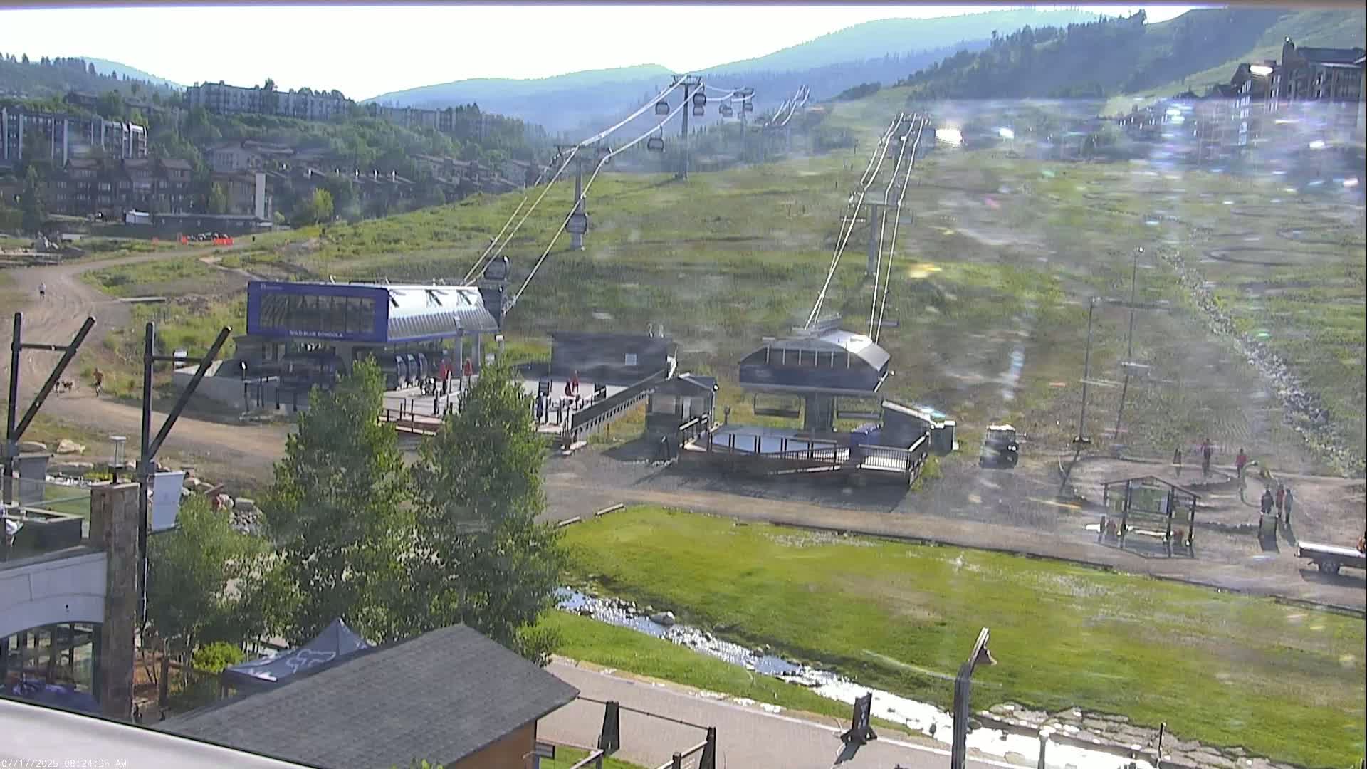 Steamboat Resort Christie Peak Express & Wild Blue Gondola Ropeway & Ski Slopes Live Cam - Steamboat Springs, Routt County, Colorado, USA
