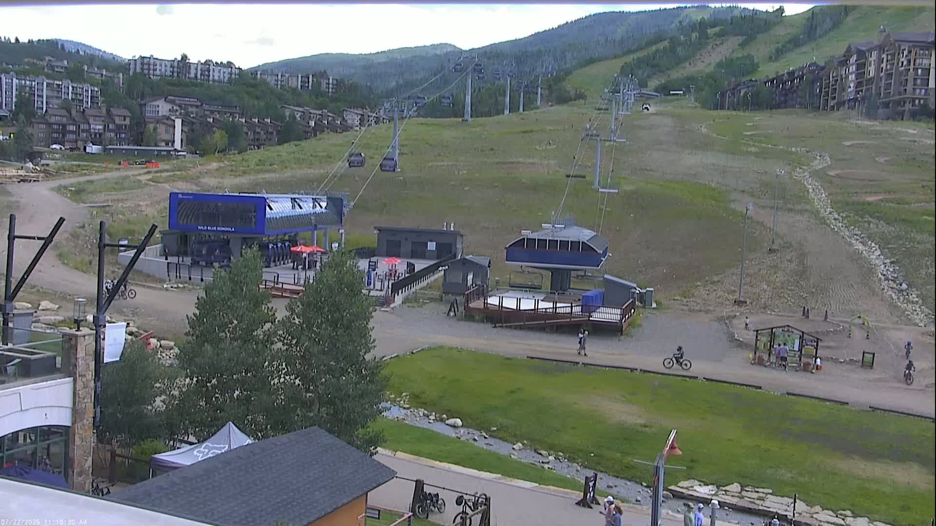 Steamboat Resort Christie Peak Express & Wild Blue Gondola Ropeway & Ski Slopes Live Cam - Steamboat Springs, Routt County, Colorado, USA