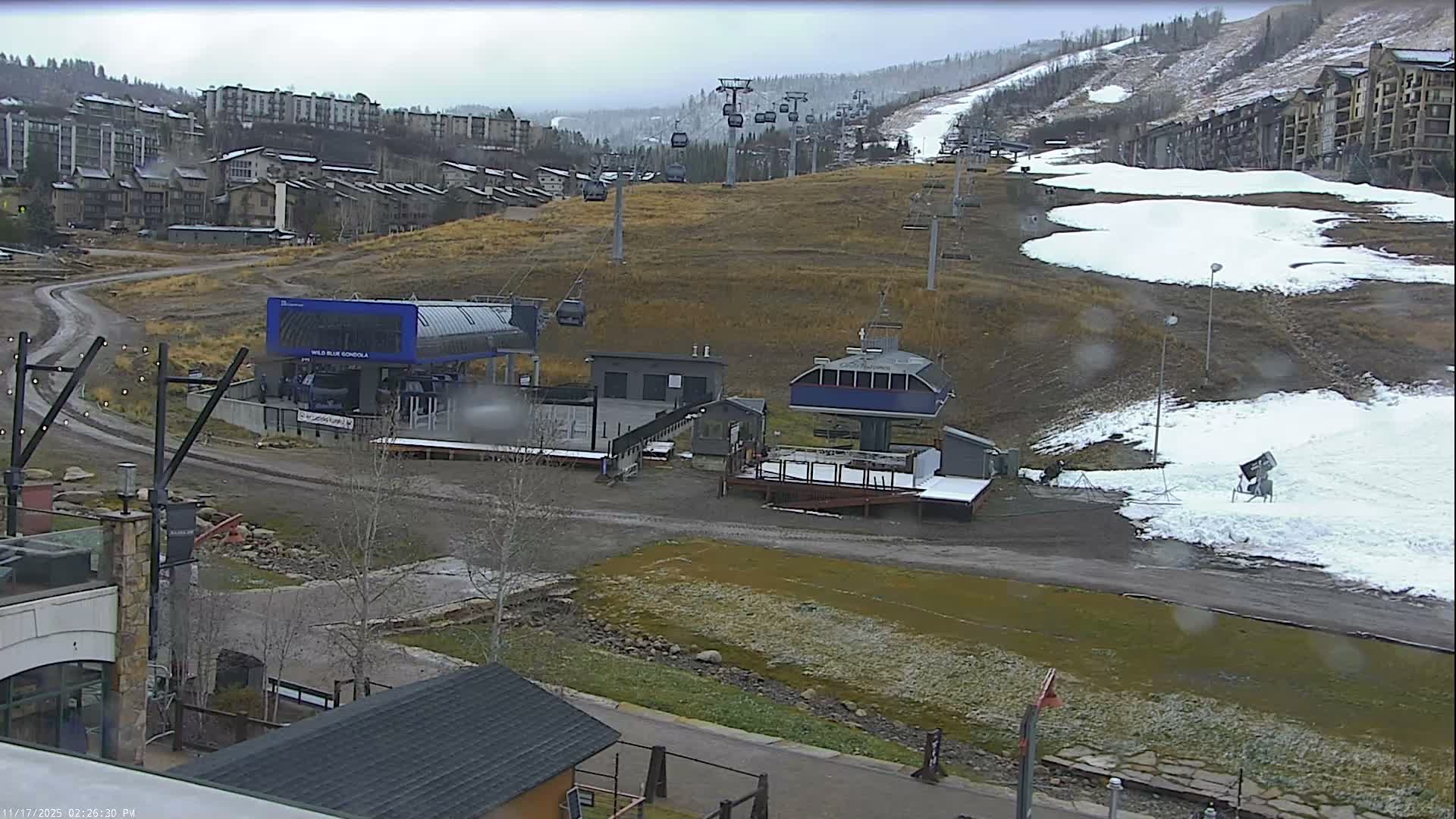 Steamboat Resort Christie Peak Express & Wild Blue Gondola Ropeway & Ski Slopes Live Cam - Steamboat Springs, Routt County, Colorado, USA