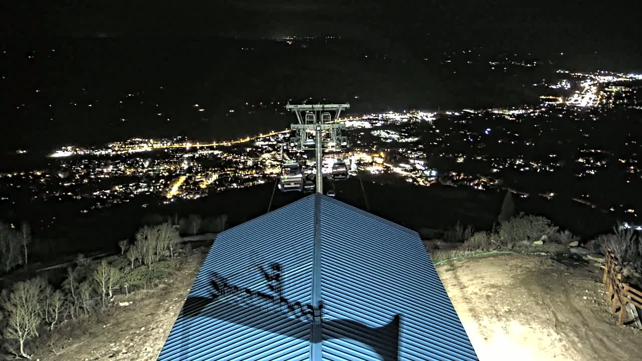 Steamboat Springs City Skyline from Thunderhead Lodge Roof Live Cam - Steamboat Springs, Routt County, Colorado, USA