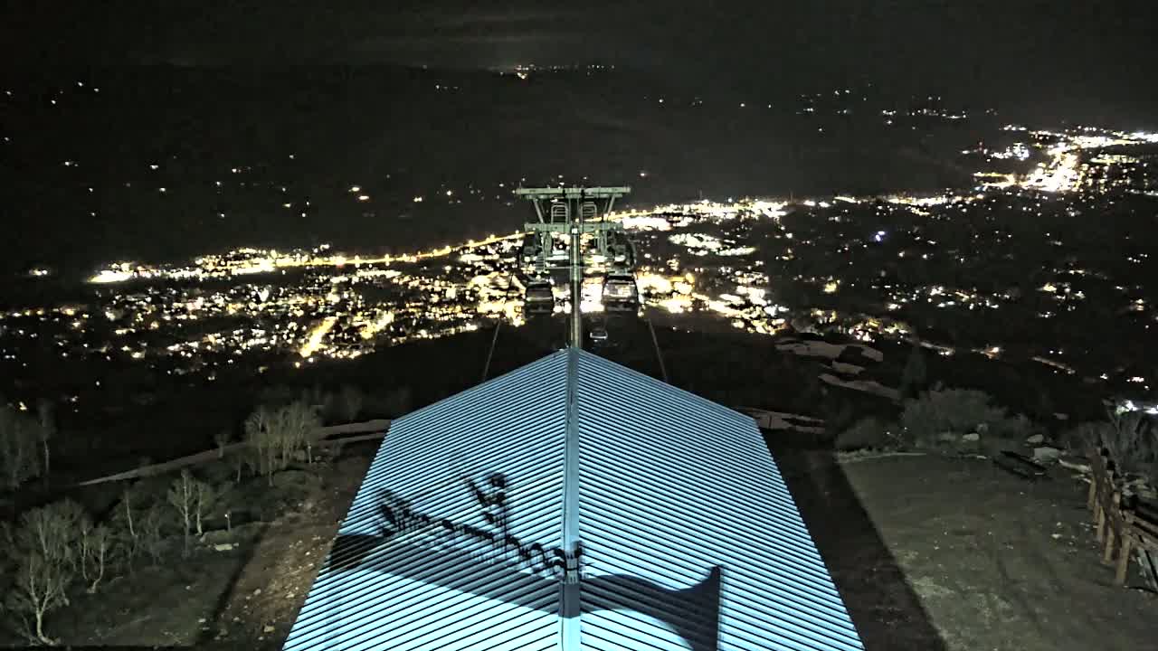 Steamboat Springs City Skyline from Thunderhead Lodge Roof Live Cam - Steamboat Springs, Routt County, Colorado, USA