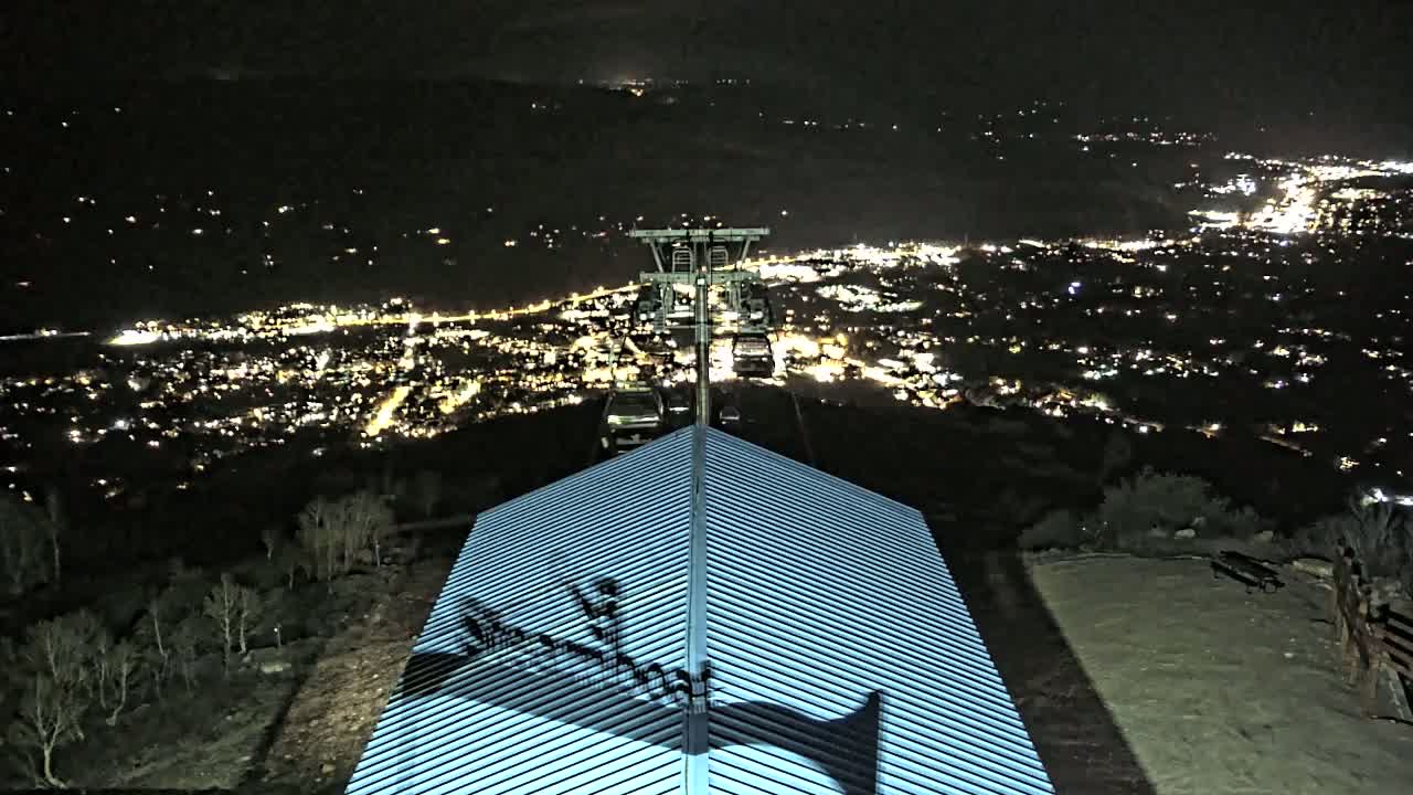 Steamboat Springs City Skyline from Thunderhead Lodge Roof Live Cam - Steamboat Springs, Routt County, Colorado, USA