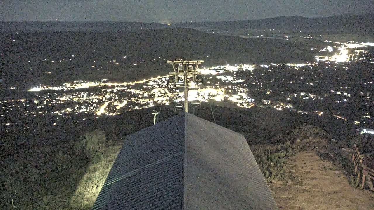Steamboat Springs City Skyline from Thunderhead Lodge Roof Live Cam - Steamboat Springs, Routt County, Colorado, USA