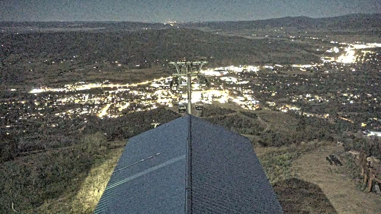 Steamboat Springs City Skyline from Thunderhead Lodge Roof Live Cam - Steamboat Springs, Routt County, Colorado, USA