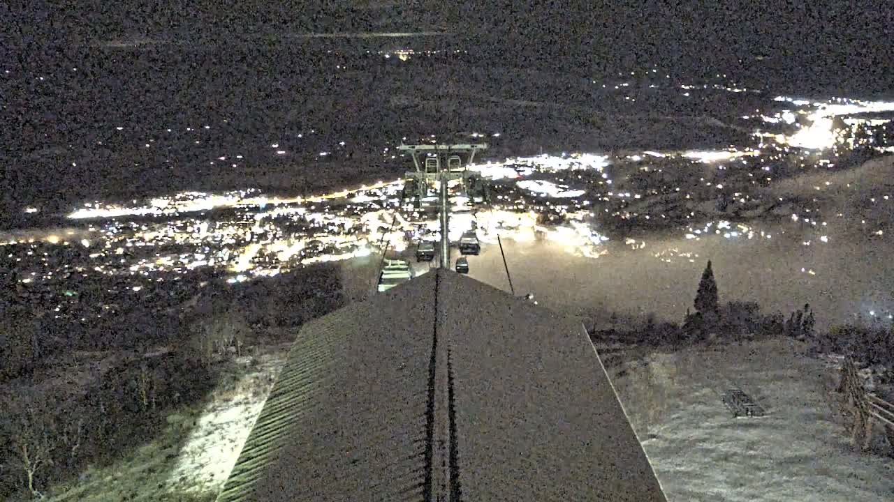 Steamboat Springs City Skyline from Thunderhead Lodge Roof Live Cam - Steamboat Springs, Routt County, Colorado, USA