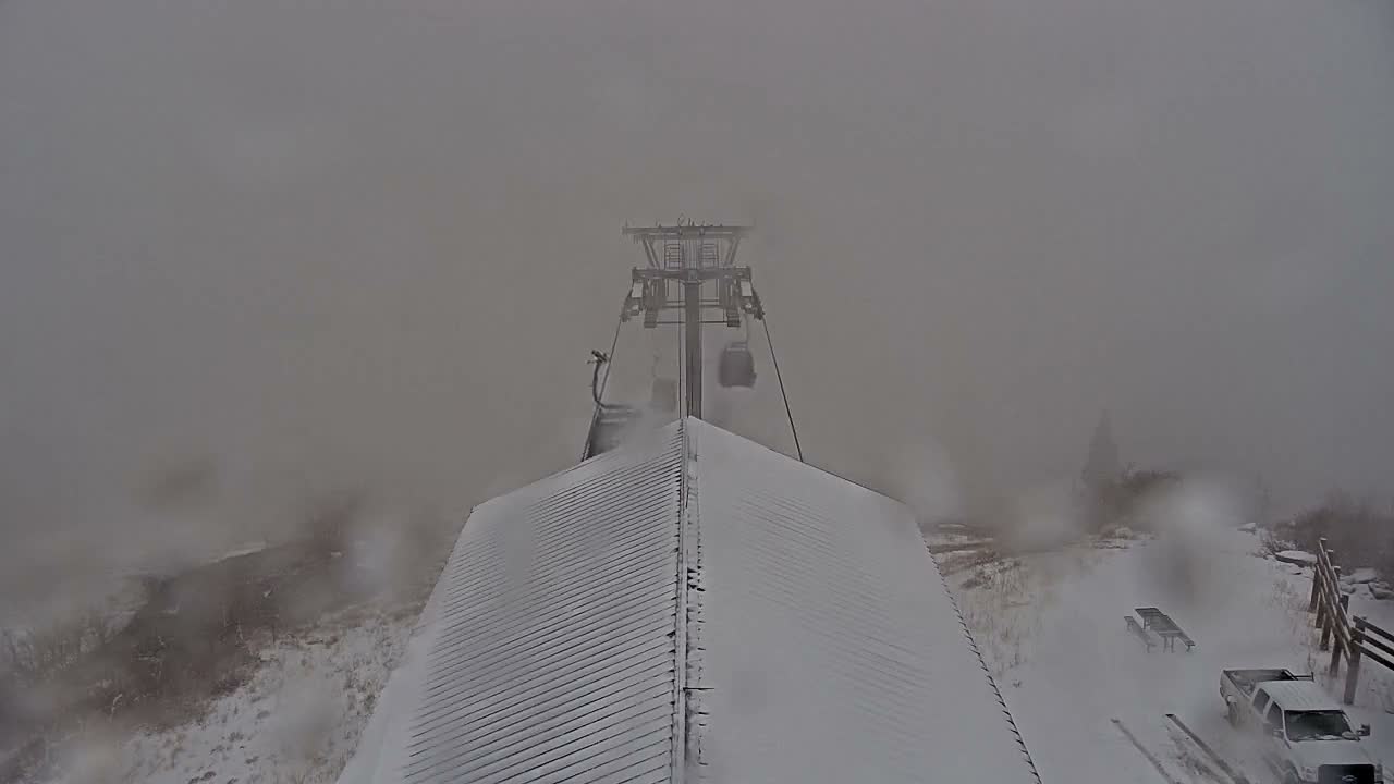 Steamboat Springs City Skyline from Thunderhead Lodge Roof Live Cam - Steamboat Springs, Routt County, Colorado, USA
