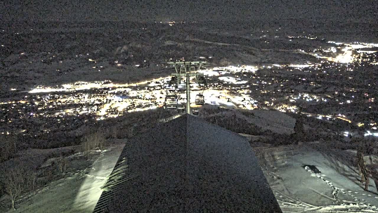 Steamboat Springs City Skyline from Thunderhead Lodge Roof Live Cam - Steamboat Springs, Routt County, Colorado, USA
