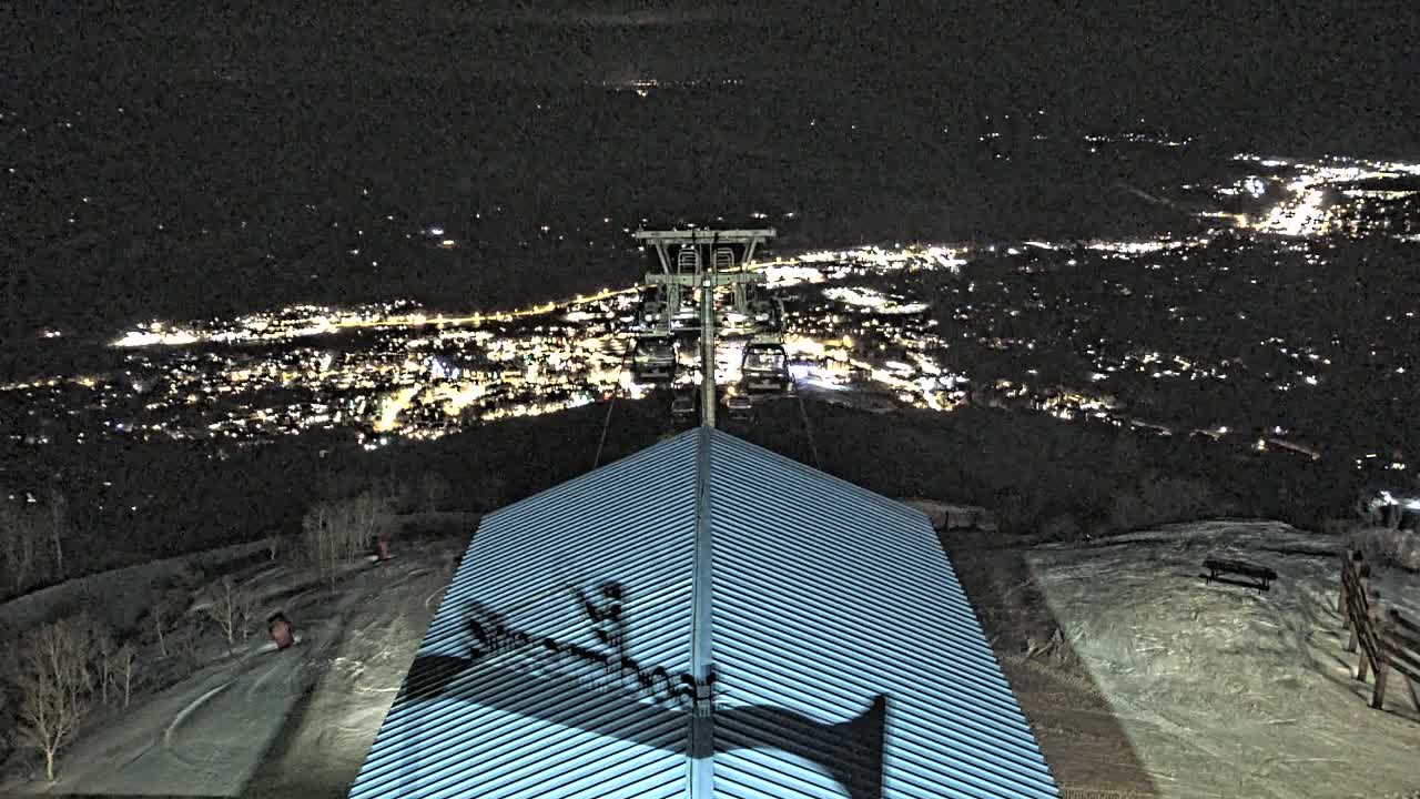 Steamboat Springs City Skyline from Thunderhead Lodge Roof Live Cam - Steamboat Springs, Routt County, Colorado, USA