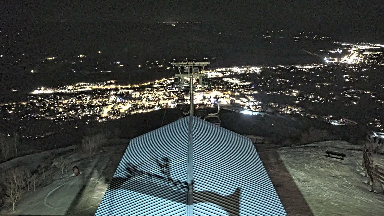 Steamboat Springs City Skyline from Thunderhead Lodge Roof Live Cam - Steamboat Springs, Routt County, Colorado, USA