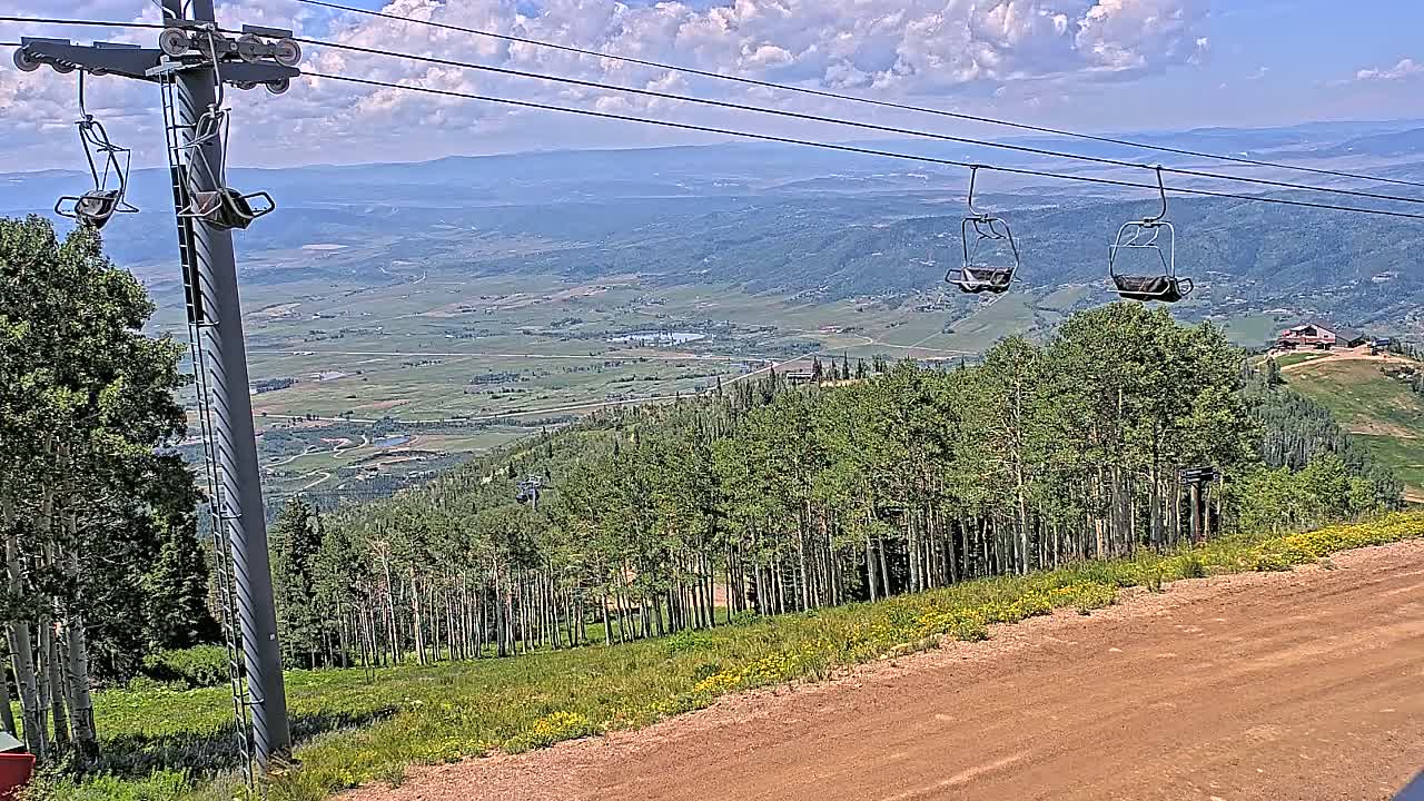 Steamboat Springs Buffalo Mountain Foothills from Four Points Lodge Live Cam - Steamboat Springs, Routt County, Colorado, USA