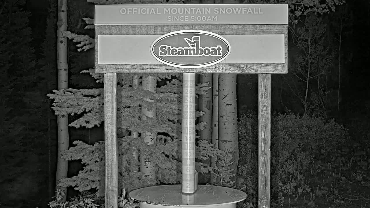 Steamboat Springs Mid-Mountain Snow Stake Live Cam - Steamboat Springs, Routt County, Colorado, USA