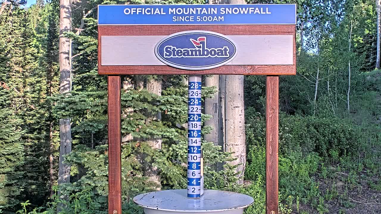 Steamboat Springs Mid-Mountain Snow Stake Live Cam - Steamboat Springs, Routt County, Colorado, USA