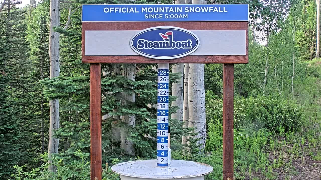 Steamboat Springs Mid-Mountain Snow Stake Live Cam - Steamboat Springs, Routt County, Colorado, USA