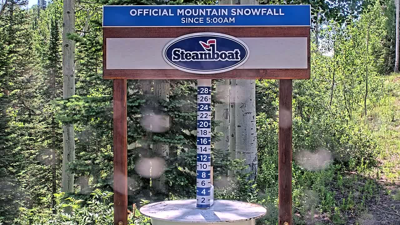 Steamboat Springs Mid-Mountain Snow Stake Live Cam - Steamboat Springs, Routt County, Colorado, USA