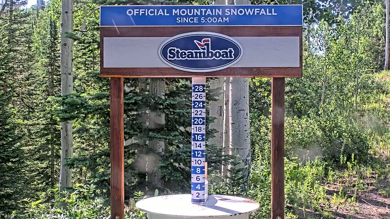 Steamboat Springs Mid-Mountain Snow Stake Live Cam - Steamboat Springs, Routt County, Colorado, USA