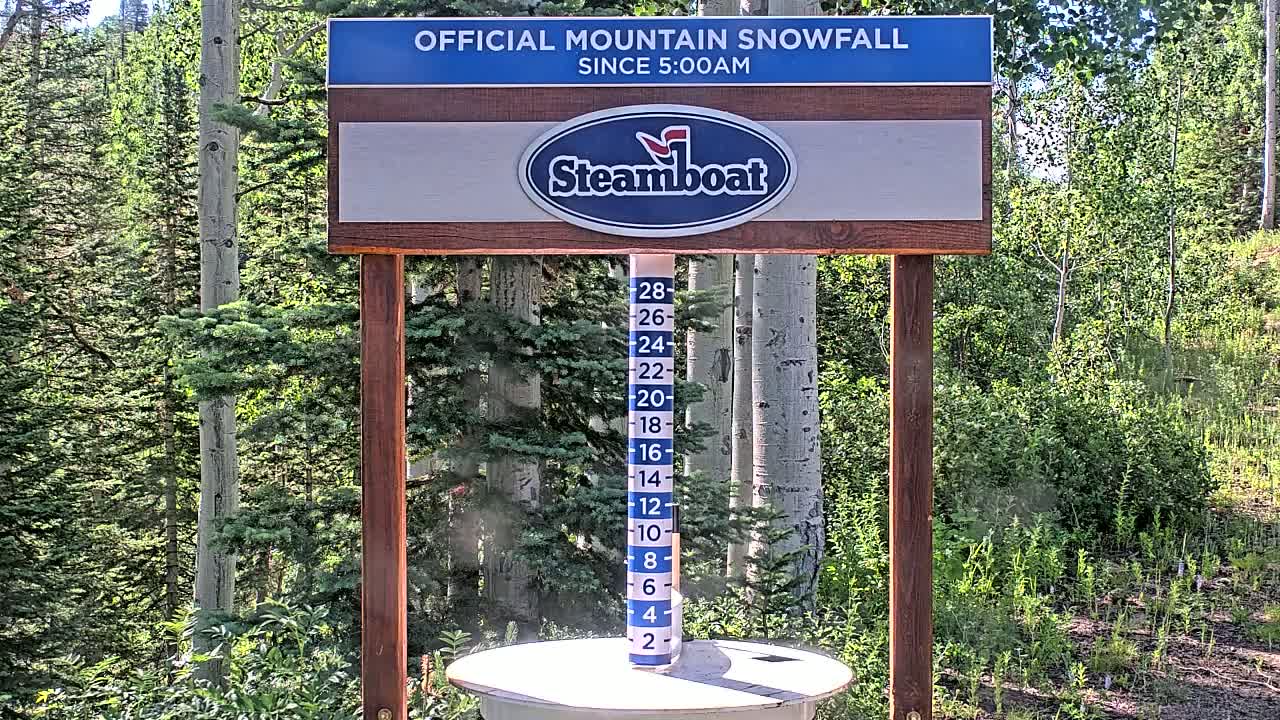 Steamboat Springs Mid-Mountain Snow Stake Live Cam - Steamboat Springs, Routt County, Colorado, USA