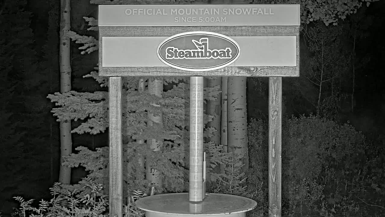 Steamboat Springs Mid-Mountain Snow Stake Live Cam - Steamboat Springs, Routt County, Colorado, USA