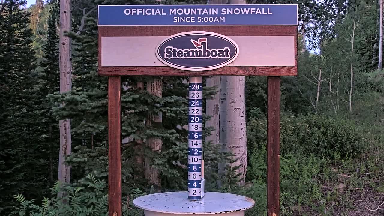 Steamboat Springs Mid-Mountain Snow Stake Live Cam - Steamboat Springs, Routt County, Colorado, USA