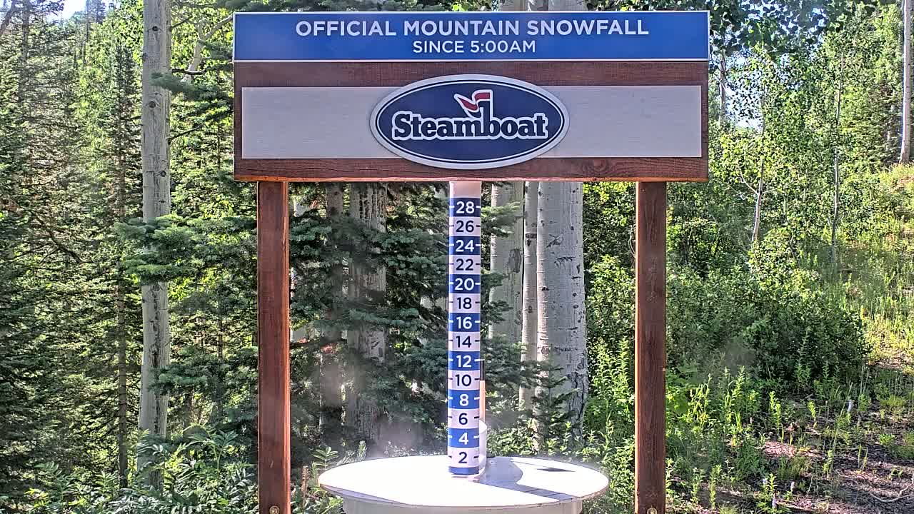 Steamboat Springs Mid-Mountain Snow Stake Live Cam - Steamboat Springs, Routt County, Colorado, USA