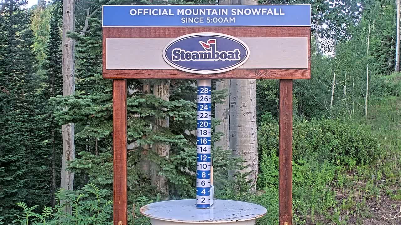 Steamboat Springs Mid-Mountain Snow Stake Live Cam - Steamboat Springs, Routt County, Colorado, USA