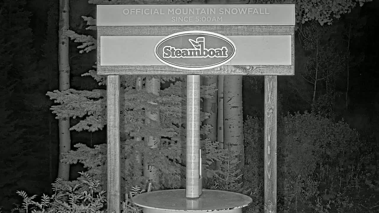 Steamboat Springs Mid-Mountain Snow Stake Live Cam - Steamboat Springs, Routt County, Colorado, USA