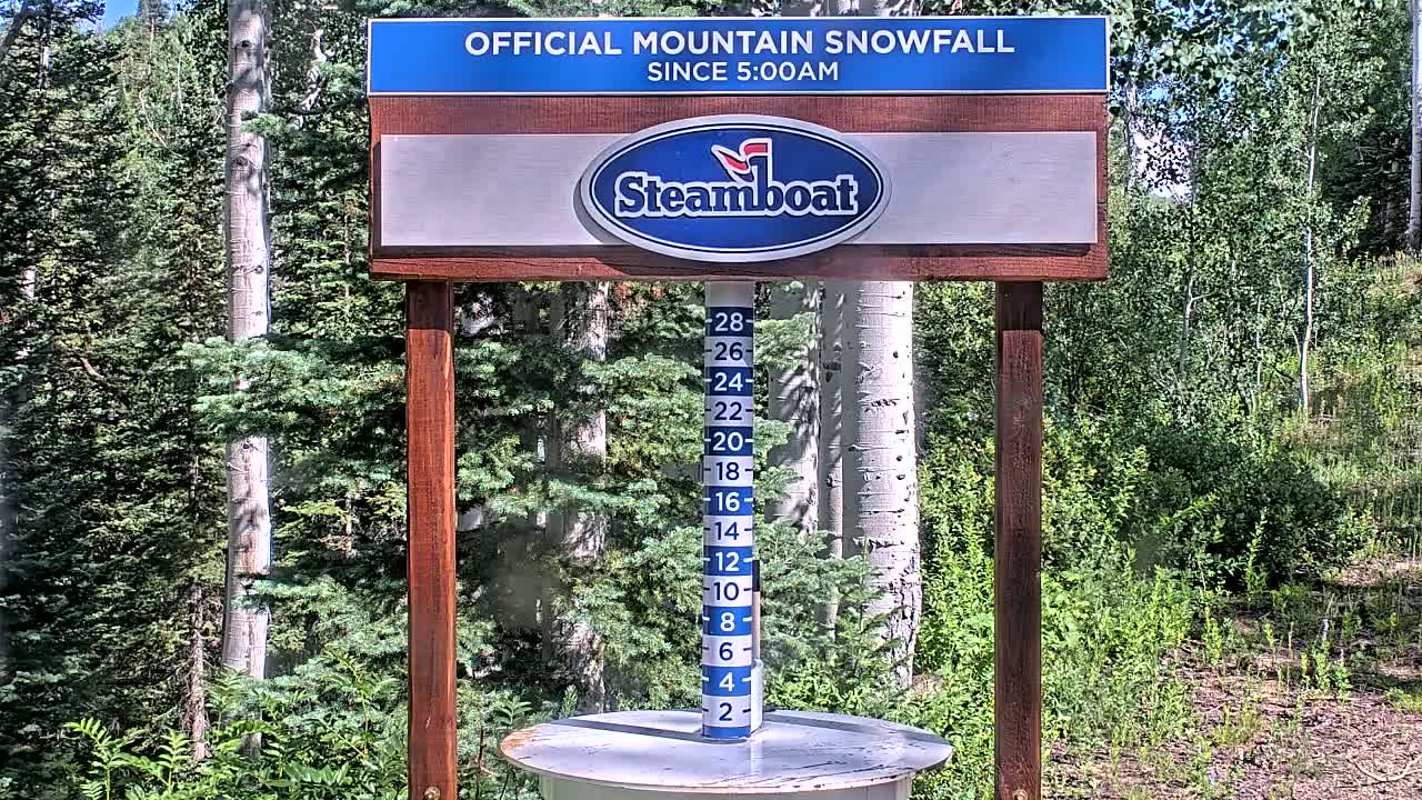 Steamboat Springs Mid-Mountain Snow Stake Live Cam - Steamboat Springs, Routt County, Colorado, USA