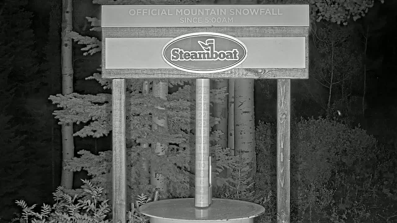 Steamboat Springs Mid-Mountain Snow Stake Live Cam - Steamboat Springs, Routt County, Colorado, USA