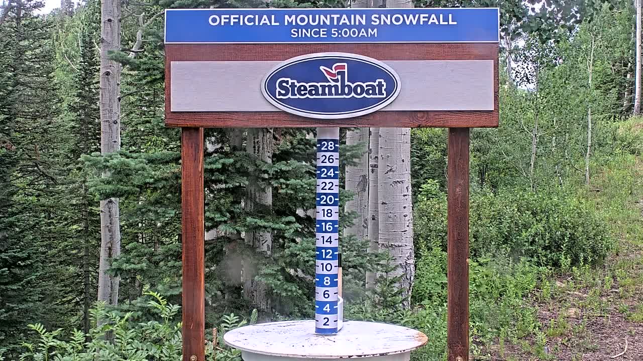 Steamboat Springs Mid-Mountain Snow Stake Live Cam - Steamboat Springs, Routt County, Colorado, USA